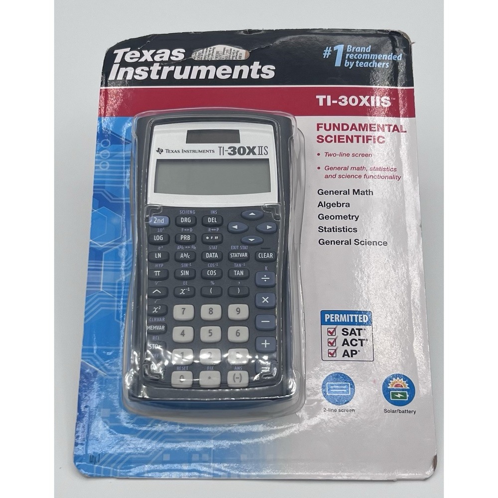 Texas Instruments TI-30X IIS Scientific Calculator Solar/ Battery BLUE New
